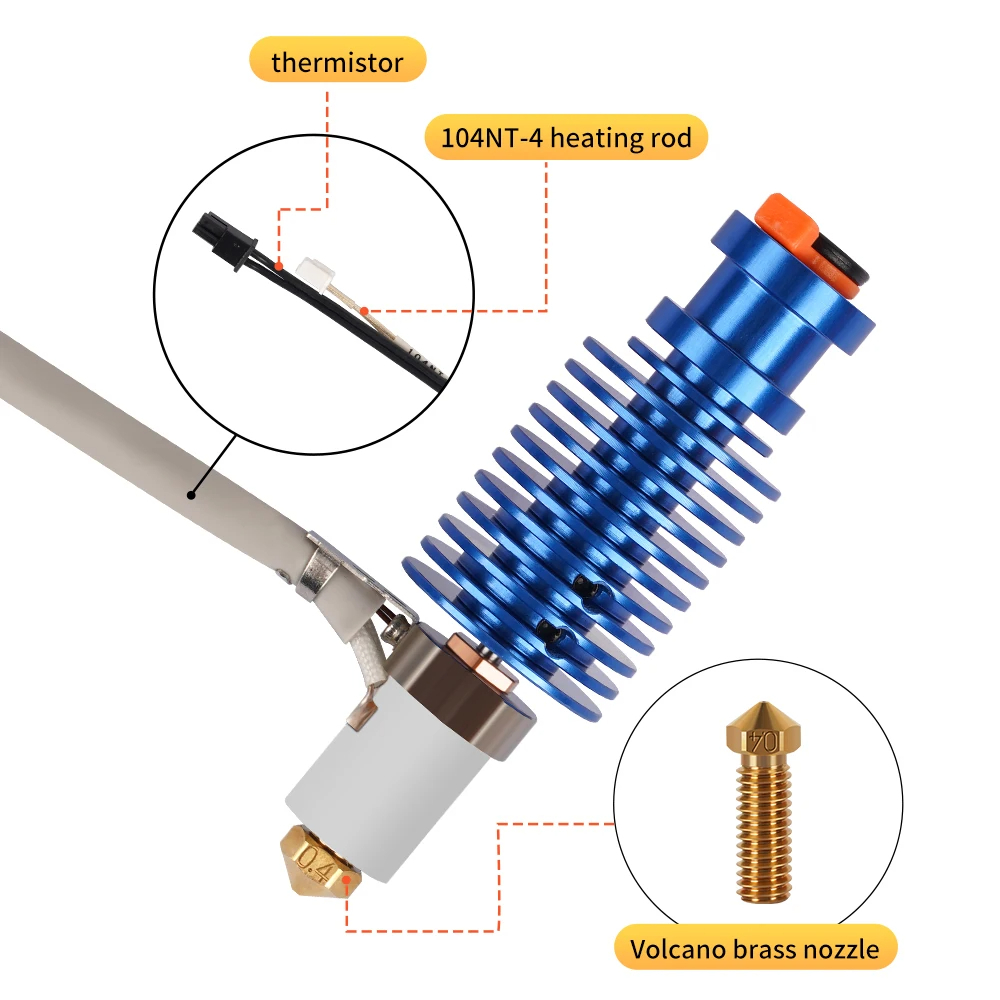 Kit de Hotend Volcano 24V 60W  - Corexy 3D Printer Kit reseña y precio